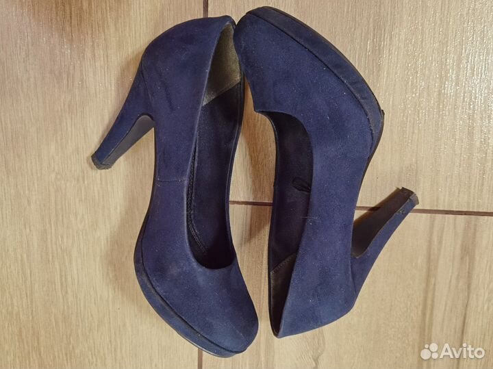 Туфли темно-синие, размер 37