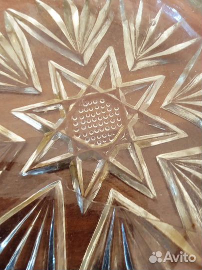 Хрустальная менажница из СССР