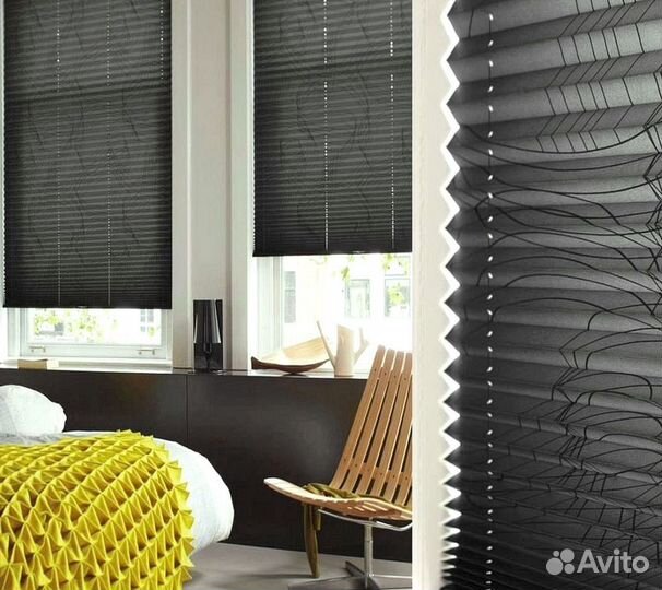 Шторы плиссе установка