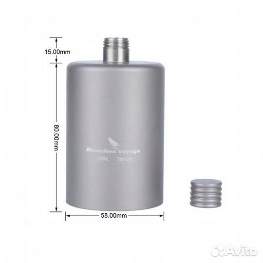 Бутылка Boundless Voyage 200 мл (титан)