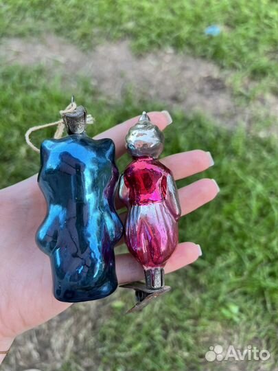 Советские стеклянные елочные игрушки