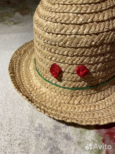 Соломенная шляпа детская