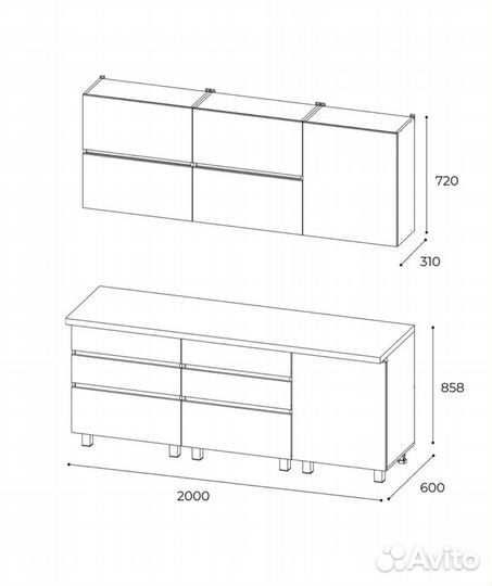 Кухонный гарнитур 2м венге/дуб коафт (Лофт)