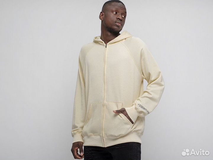 Толстовка fear OF GOD essentials цвет бежевый