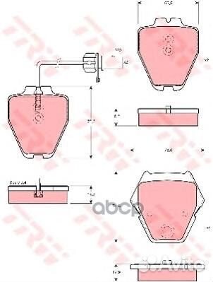 Колодки тормозные дисковые GDB1505 TRW