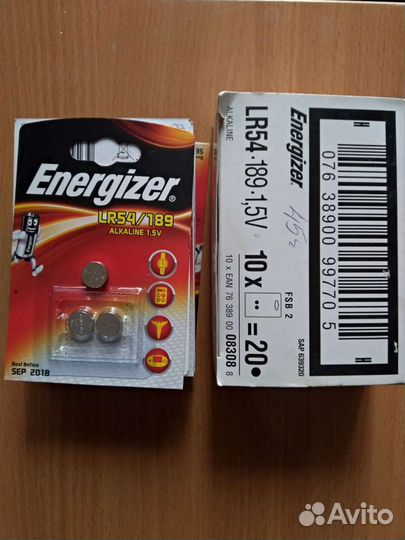 Батарейки AG10 42шт