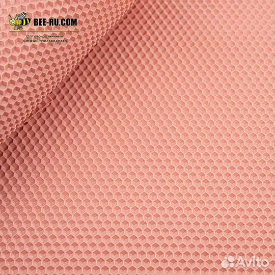 5 кг. Вощина для свечей светло-розовая 410х260 мм