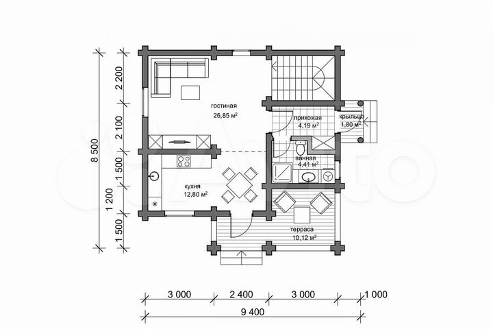 Дом 99 м² на участке 6 сот.