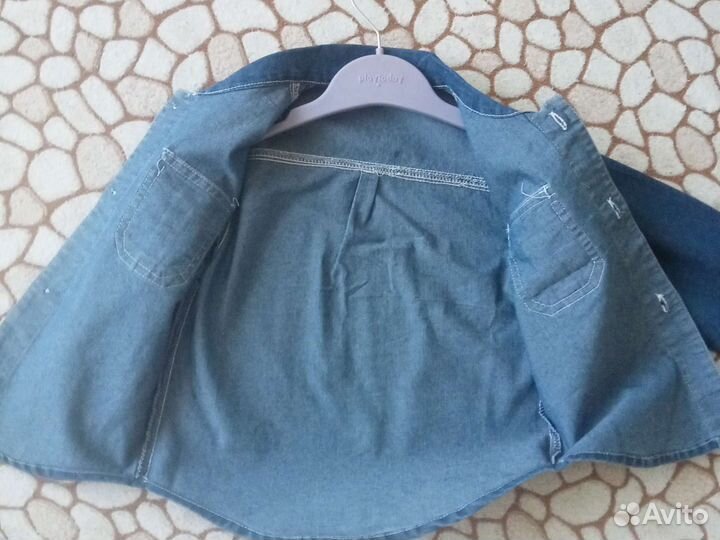 Джинсовая рубашка детская