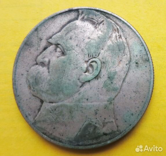 Монета 10 злотых. Польша. 1936 год. Серебро