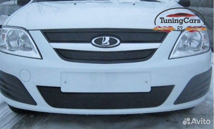 Зимняя защита в бампер щит Лада Ларгус (верхняя ча