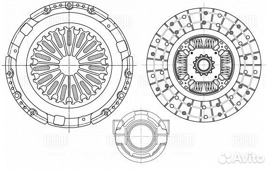Сцепление в сборе для а/м Toyota Hilux VII (07) (с
