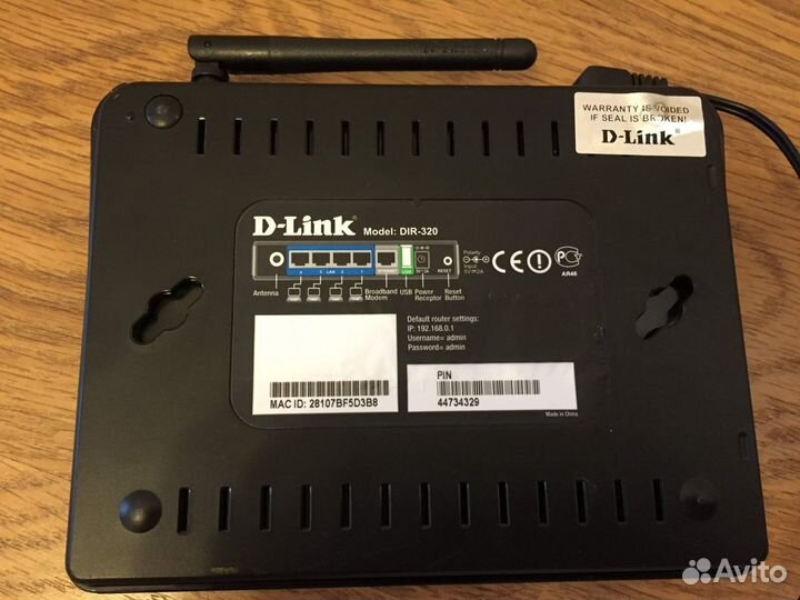 Роутер Wi-Fi D-Link модель DIR-320