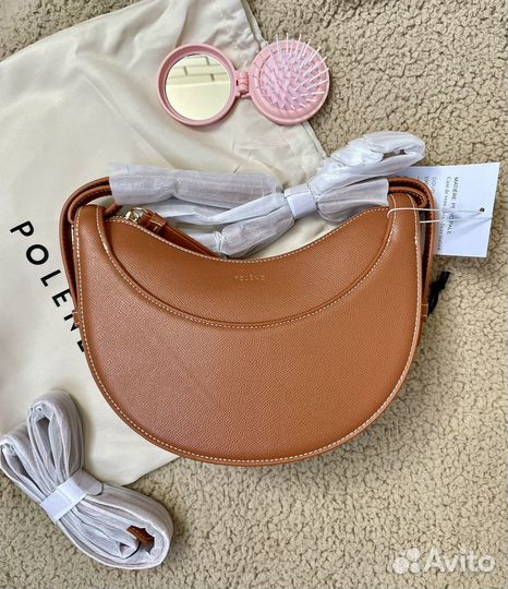 Сумка седло polene numero dix коричневая