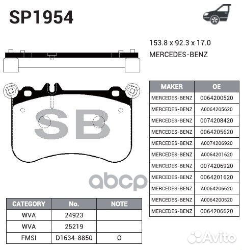 Колодки тормозные mercedes C218/W212/W221/C216