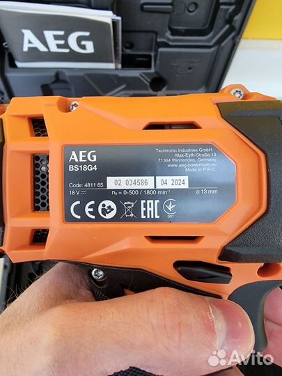 Шуруповёрт AEG BS18-G4