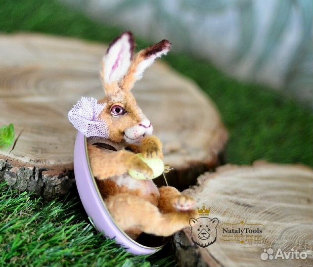 Пасхальный кролик тедди игрушка ручной работы