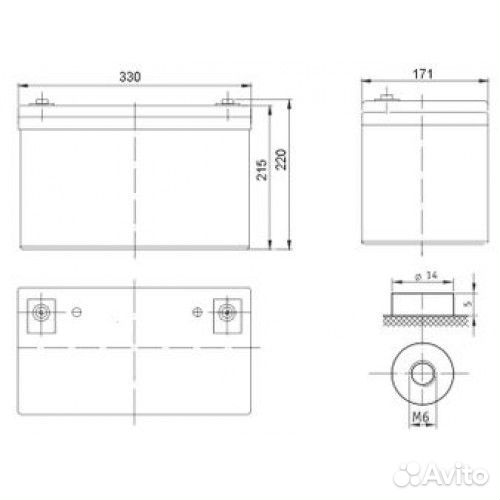 Аккумуляторная батарея Delta HRL 12-100