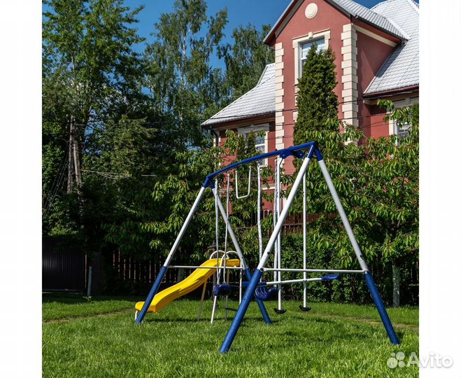 Детский комплекс качели, качели-балансир, горка