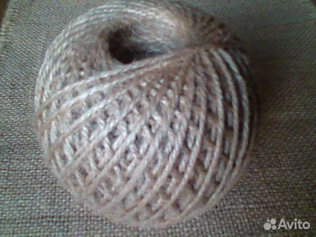 Шпагат джутовый для подвязки, шар 100г, за 1кг