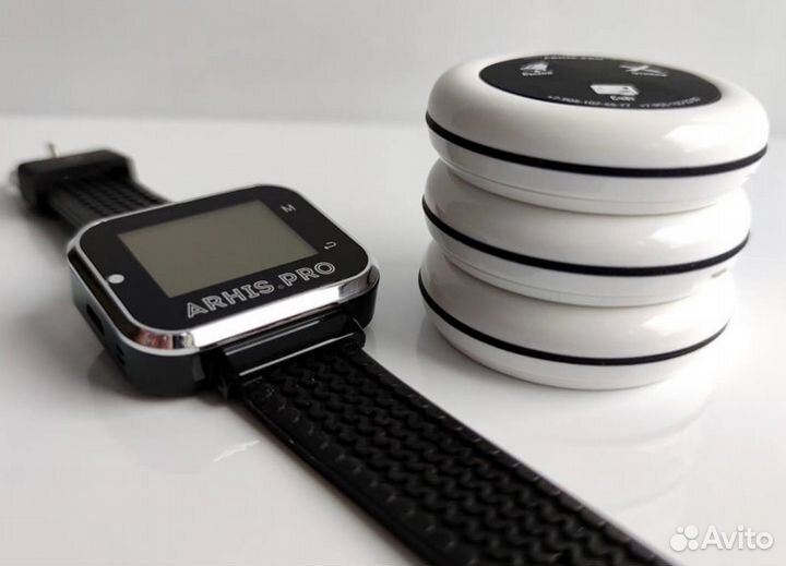 Кнопка вызова официанта в ассортименте с часами