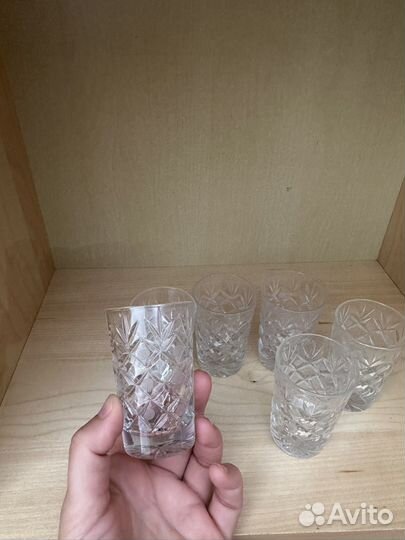 Набор хрустальных рюмок СССР