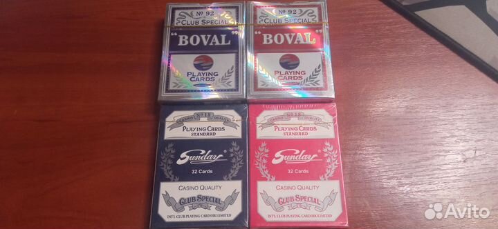 Карты игральные и покерные, глянцевые