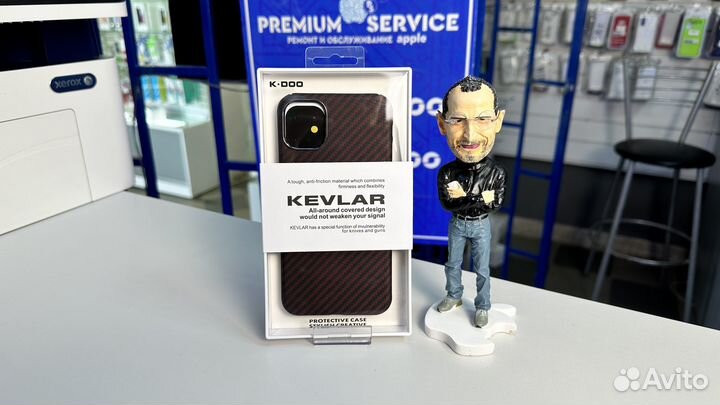 Чехол на iPhone 12 Pro Kevlar Карбон Оригинал