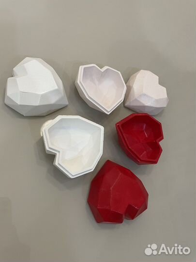 Шкатулка из гипса, гипсовое изделие, сердце