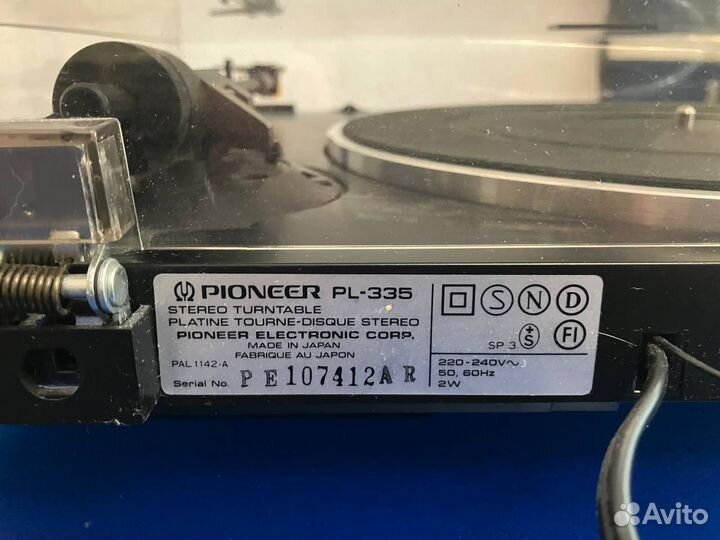 Виниловый проигрыватель Pioneer PL-335