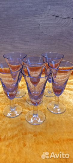 Бокалы из цветного стекла СССР