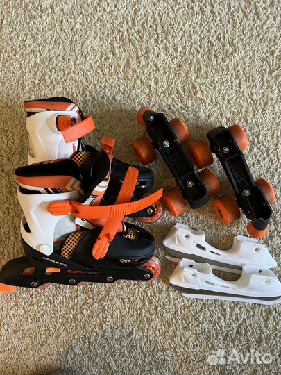 Коньки роликовые/квадро/зимние