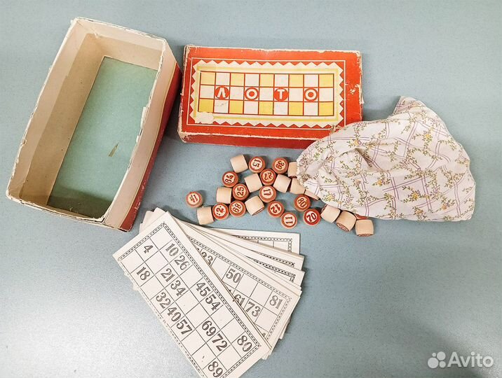Лото СССР Винтаж советское деревянные бочонки