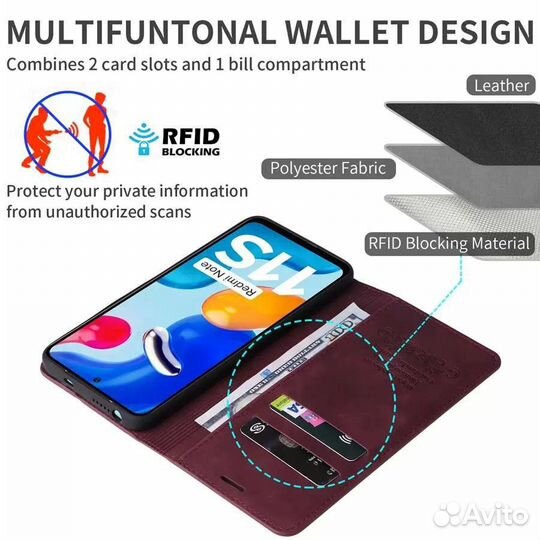 Чехол книжка на xiaomi redmi note 8t