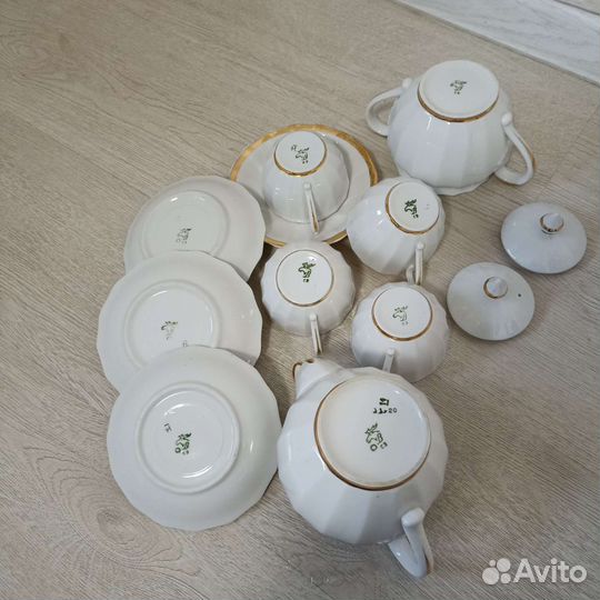 Чайный сервиз СССР Золотая лента