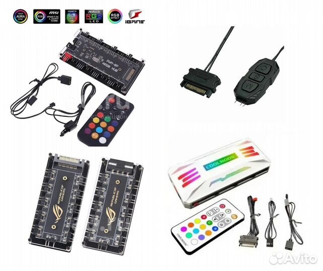 Argb 7pin Вентилятор LED Для корпуса пк 3+4pin