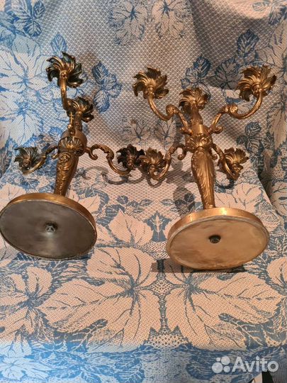 Подсвечник СССР бронзовый 4 и 5 свечей