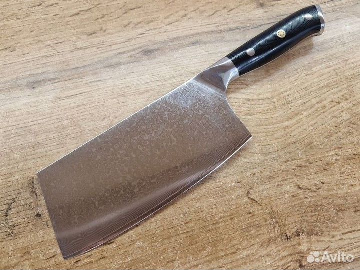 Кухонные дамасские ножи, набор 8 штук