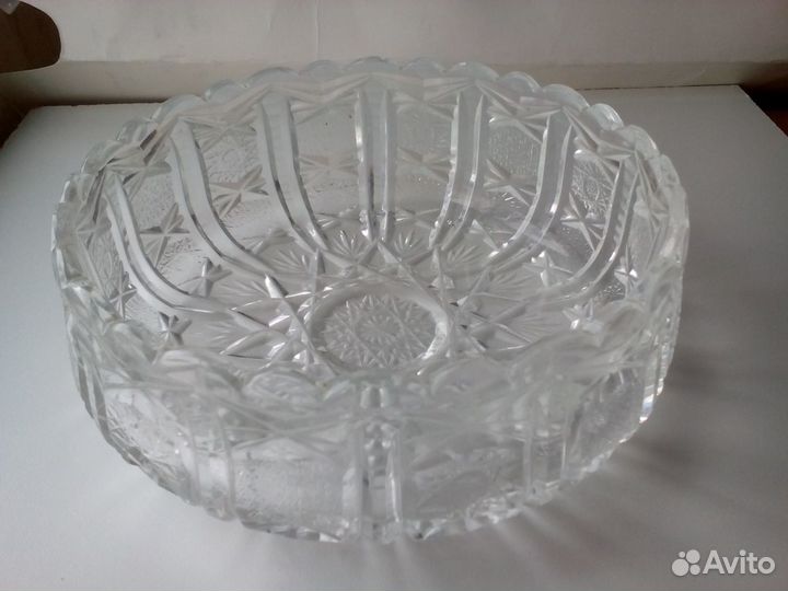 Ваза конфетница хрусталь винтаж Чехия