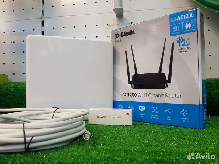 Комплект безлимитного интернета с антенной mimo