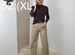 Широкие брюки экокожа 52 (XL)