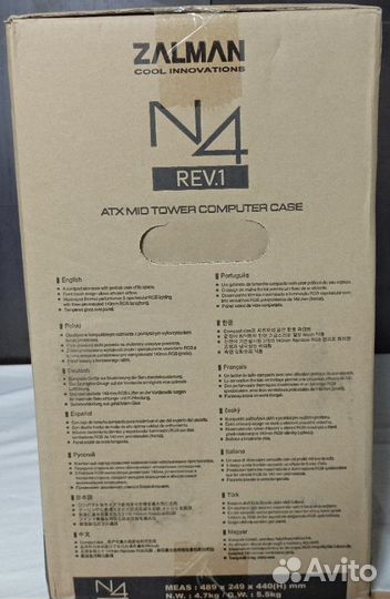 Корпус со стеклом Zalman N4 Rev.1 6Fan RGB (новый)