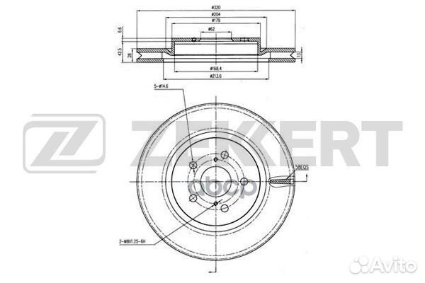 Диск торм. перед. Geely Atlas 18- bs-6301 Zekkert