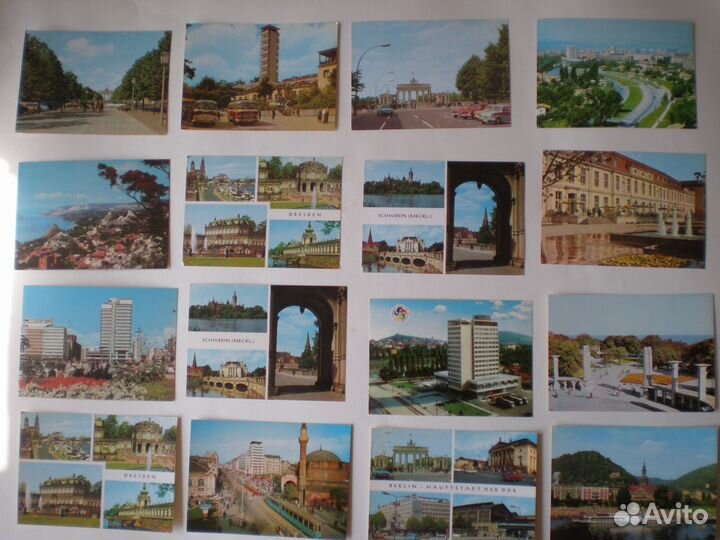 Открытки европейских городов 60 - 80 гг