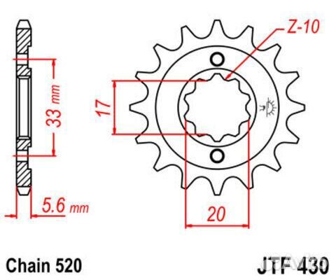Звезда ведущая JTF430 13