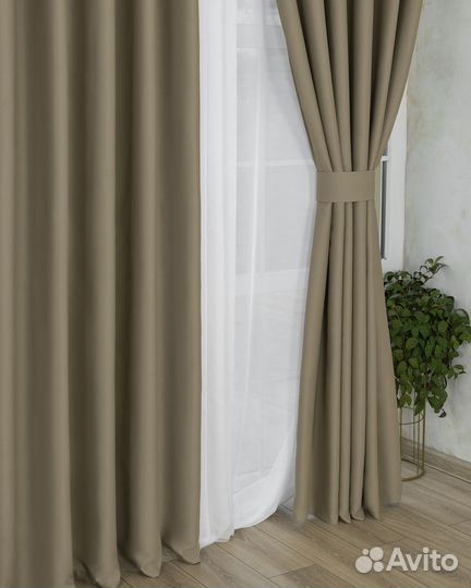 Портьеры блэкаут Марсель Корица шторы