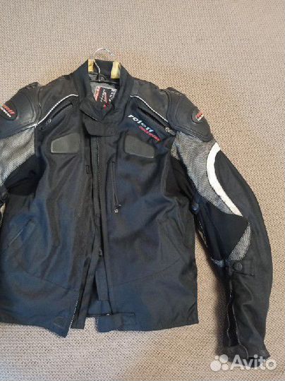 Мотокуртка, трикотаж, с подкладкой, размер S