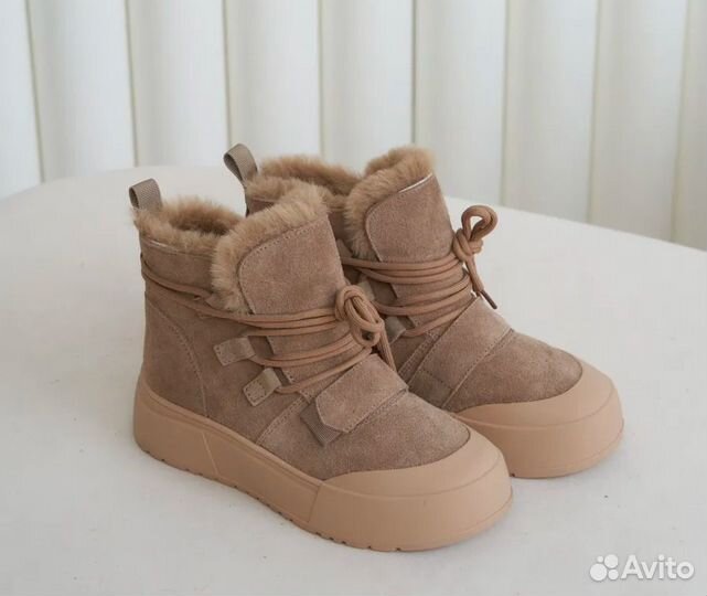 Зимние ботинки натуральная шерсть