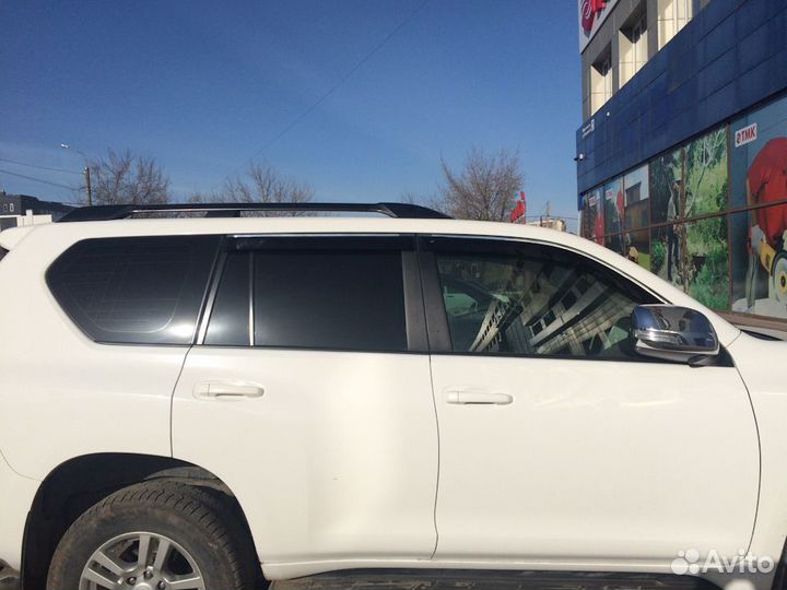 Ветровики с хром полоской Тойота Toyota Прадо 150