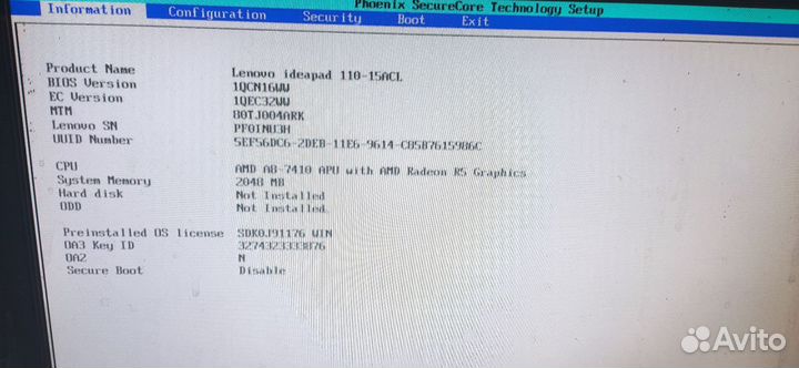 Lenovo 110-15ACL (CG521 NM-A841 rev:1.0)